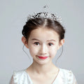 Children's Alloy Tiara Princess Crown for Girls' Birthday Catwalk Show Dress Accessories Flower Girl Wedding Headband