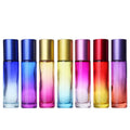 10ml Ombr Color Glass Roll on Bottle Perfume Bottle doterra Essential Oil Bottle With Steel Roller and Gold Cap