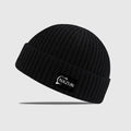 Men's Autumn Black Knitted Melon Skin Knitt Hat Japanese Woolen Hat Female Landlord Hat