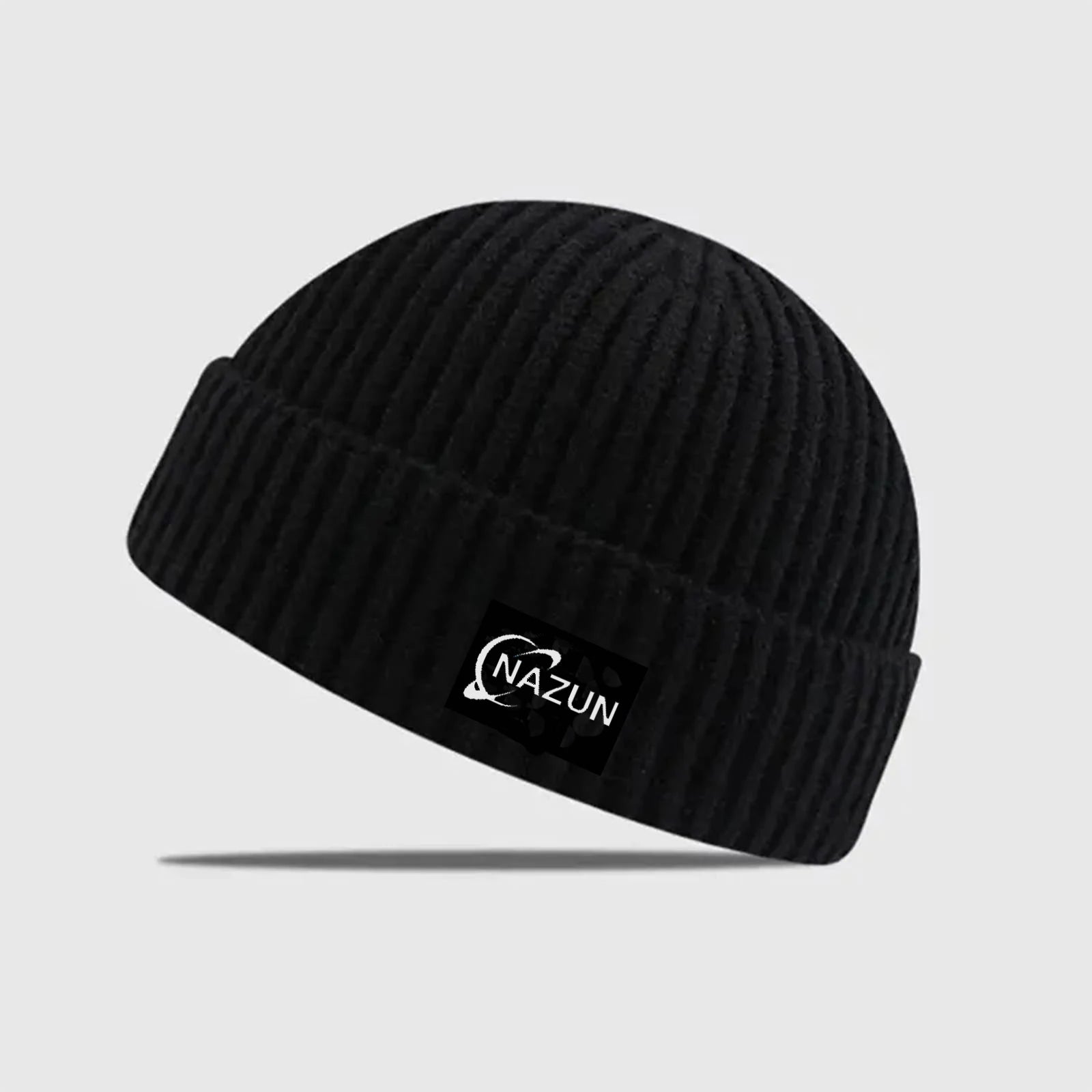 Men's Autumn Black Knitted Melon Skin Knitt Hat Japanese Woolen Hat Female Landlord Hat