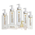 100ml 200ml 300ml 400ml 500ml Pet Can Be Recycled in White Bottle and Gold Pump Shampoo Emulsion Plastic Bottle
