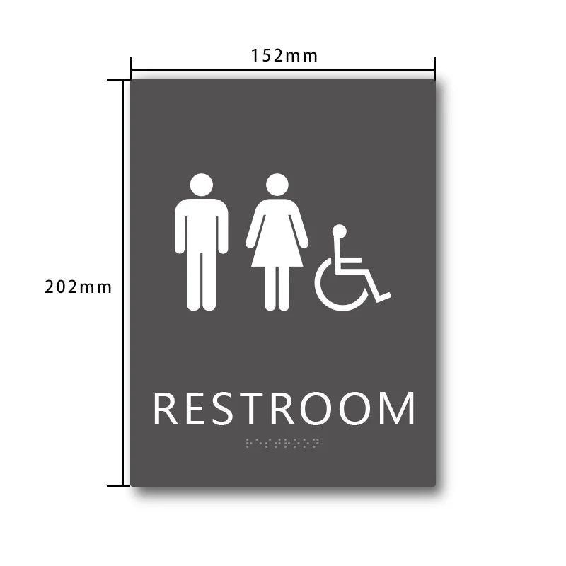 Acrylic Braille Restroom Signs Braille Signs Blind-friendly Toilet Plaques Blind-accessible Restroom Door Plates