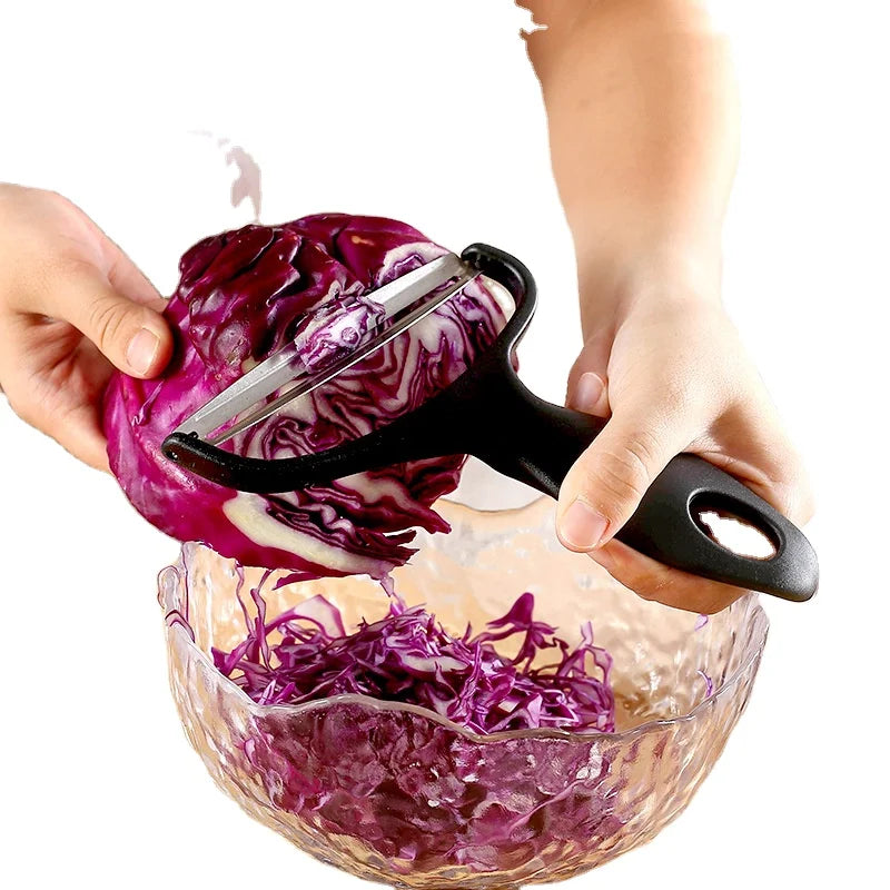 Manjia Large Japanese Cabbage Graters Salad Potato Slicer New Wide Mouth Vegetables Fruit Stainless Steel Peeling Knife