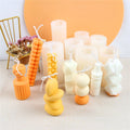 B-3217 DIY Handmade 8 Styles Irregular Geometric Candle Mould Block Scented Silicone Candle Mold