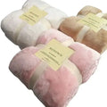 Irini Woven Modern Flannel Fleece Sherpa Plush Eco-Friendly Portable Customizable Warm Blanket for Winter Bedroom Use
