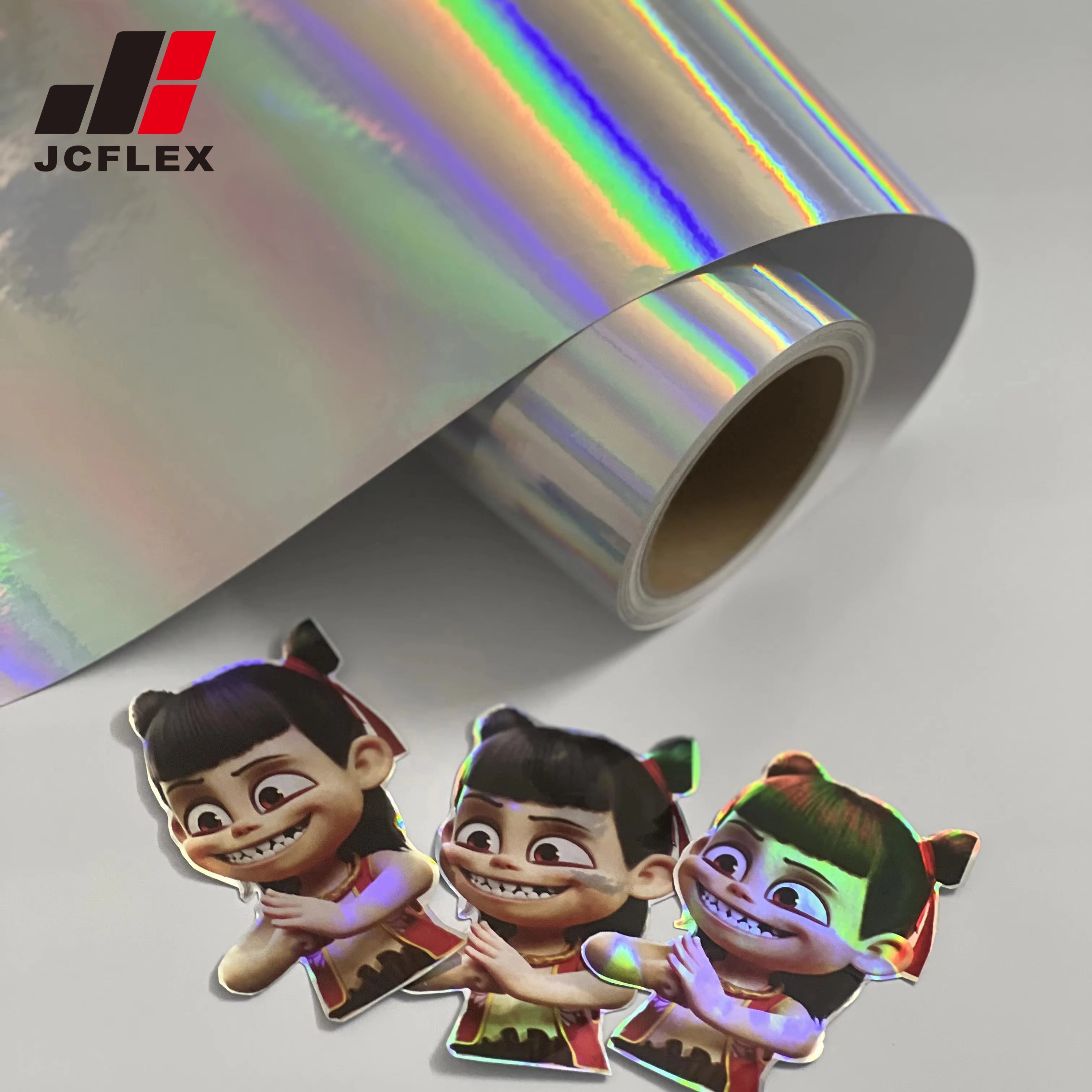 Holographic Self-Adhesive Vinyl Sticker Roll | Laser-Processed Eco-solvent Printable for Advertising Labels & Car Stickers