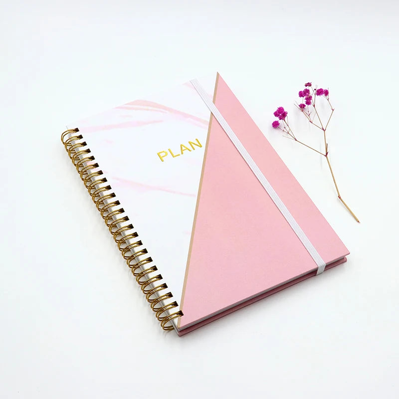 Wholesale BENEME 2022 Custom A5 Spiral Notebook Daily Monthly Journal Planner 100gsm White Paper Hardcover 80 Sheets Custom