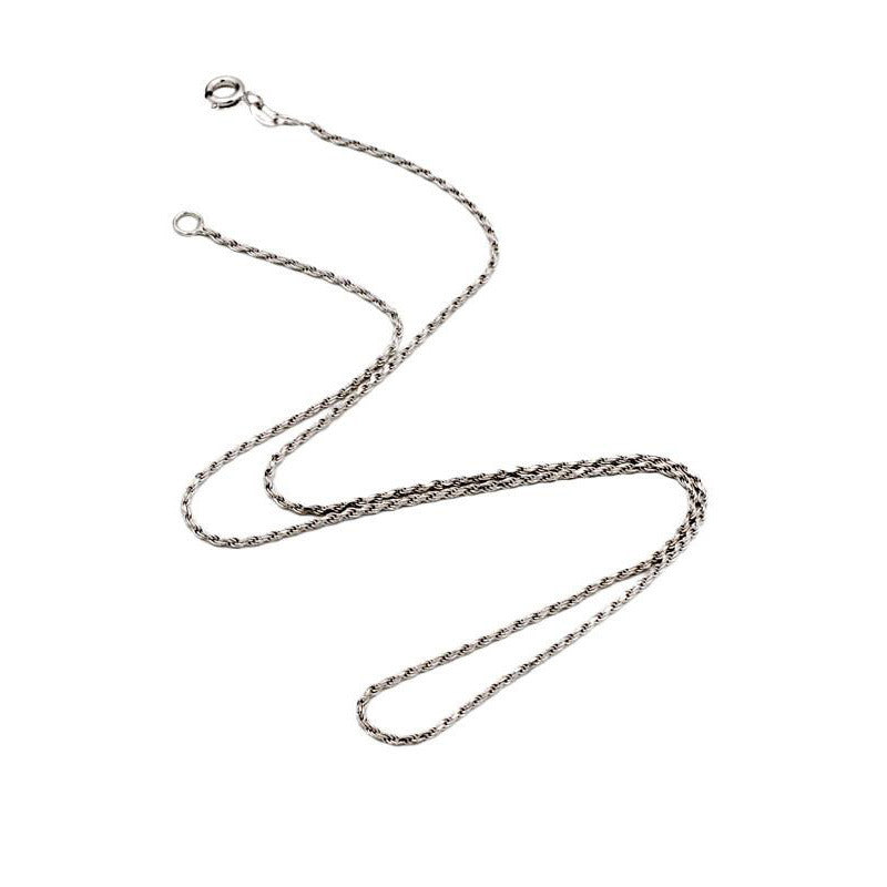 Wholesale Sterling Silver S925 Hemp Rope Chain Minimalist Men and Women Pieces Sterling Silver Plated 18K Gold Necklace Jewelry
