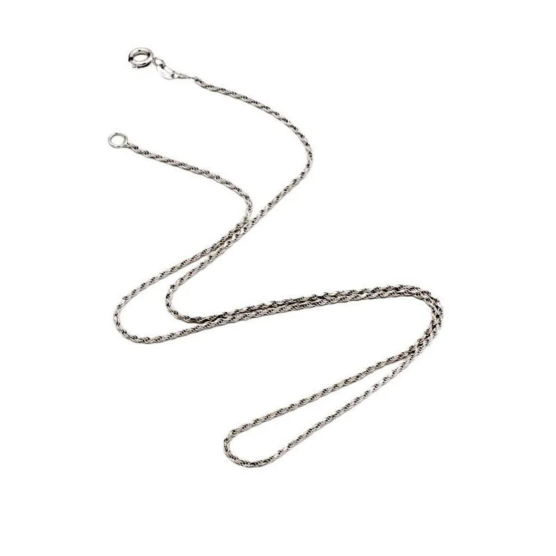 Wholesale Sterling Silver S925 Hemp Rope Chain Minimalist Men and Women Pieces Sterling Silver Plated 18K Gold Necklace  Jewelry