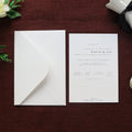 Custom Elegant Emboss Logo Wedding Invitation Texture Paper Card with Blind Foil Pattern and White Envelope