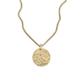 Rainbowking INS Lovely Delicate 925 Sterling Silver Minimalist Nugget Necklace 18k Gold Plated Coin Pendant Necklace for Women MegaBDM