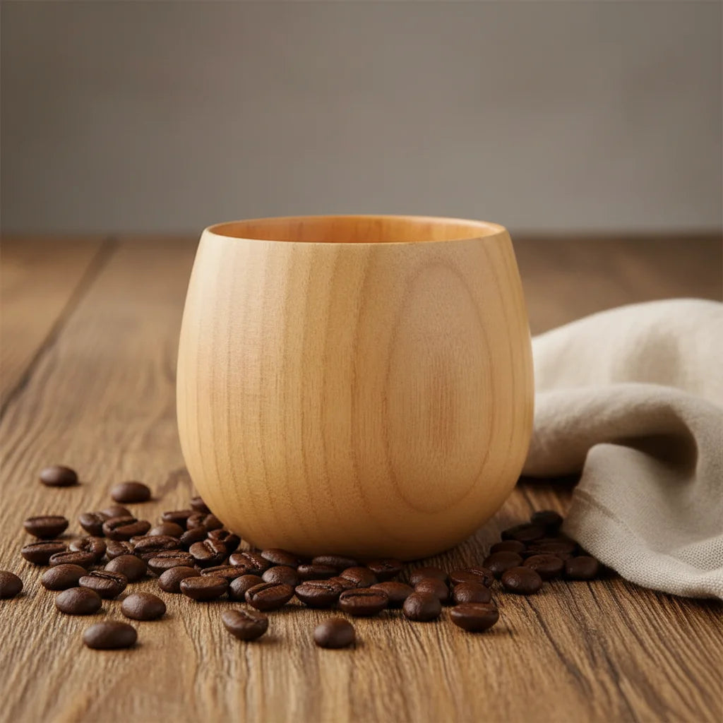 Wooden Handicrafts Drinking Cup Wooden Tea/milk/coffee Cup 240ML