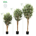UV Protected 150CM High Garden Ornamental Artificial Olive Tree Topiary Decorative Plant in Pot