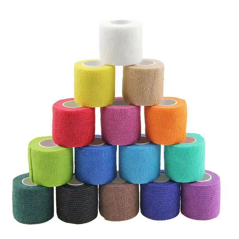2.5cm*4.5m Elastic Self-adhesive Sports Athletic Tape Knee Finger Shoulder Elbow Protection Bandage Sports Fixed Elastic Tape