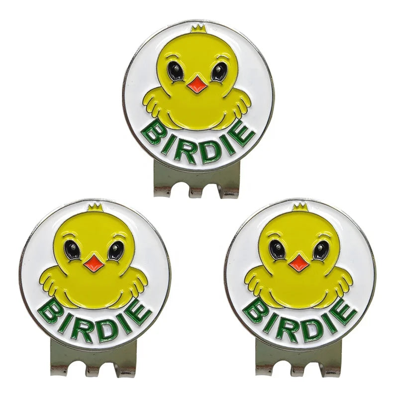 Birdie Pattern Custom Golf Ball Marker Iron Golf Divot Tools Hat Clip Accessory