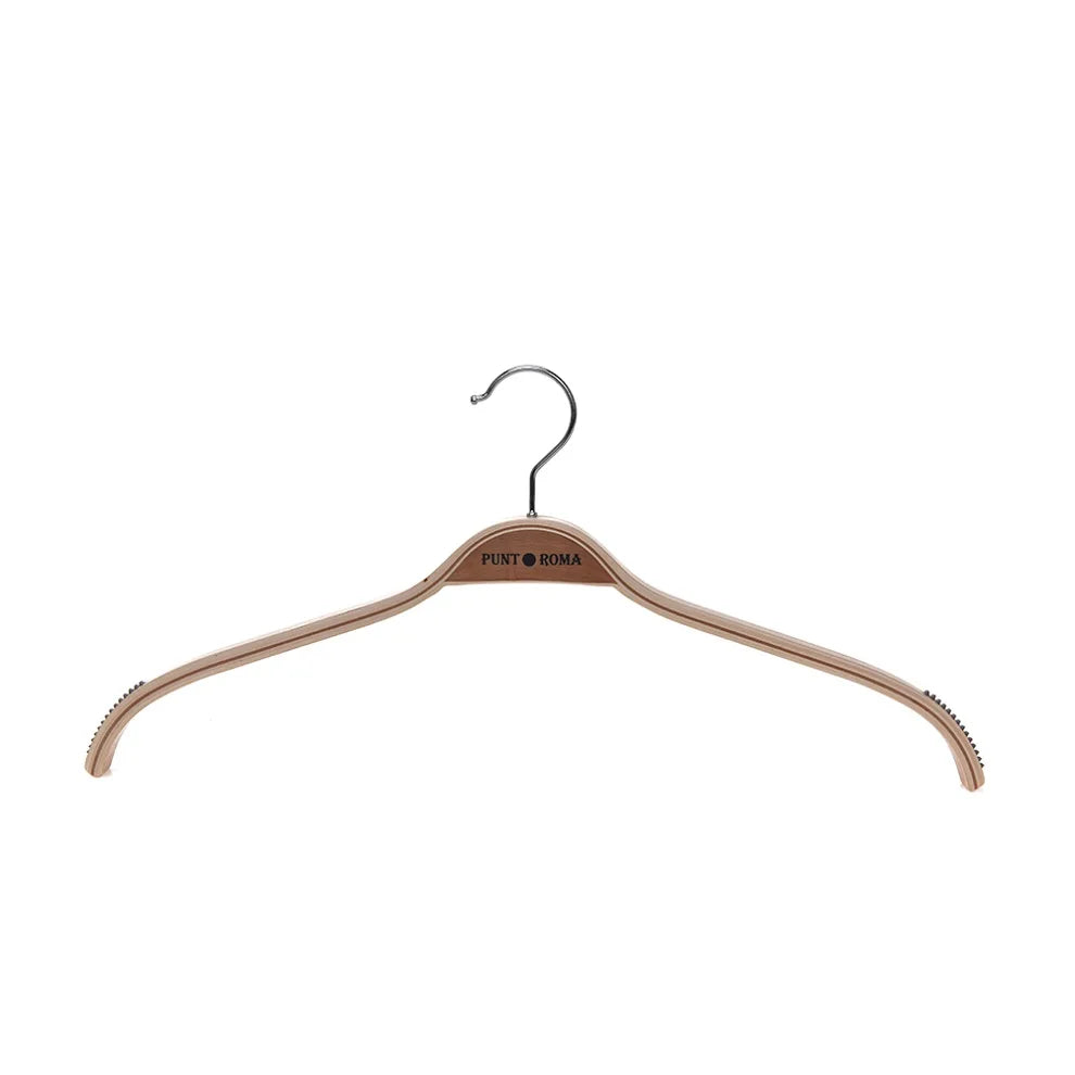 Inspring Laminated Natural Dress Wooden Hanger Garment Hangers With logo