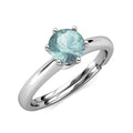 18kt Gold 925 Sterling Silver 1 Carat GRA Certificate Moissanite Diamond Blue Gemstone Ring for Women Destiny Jewellery