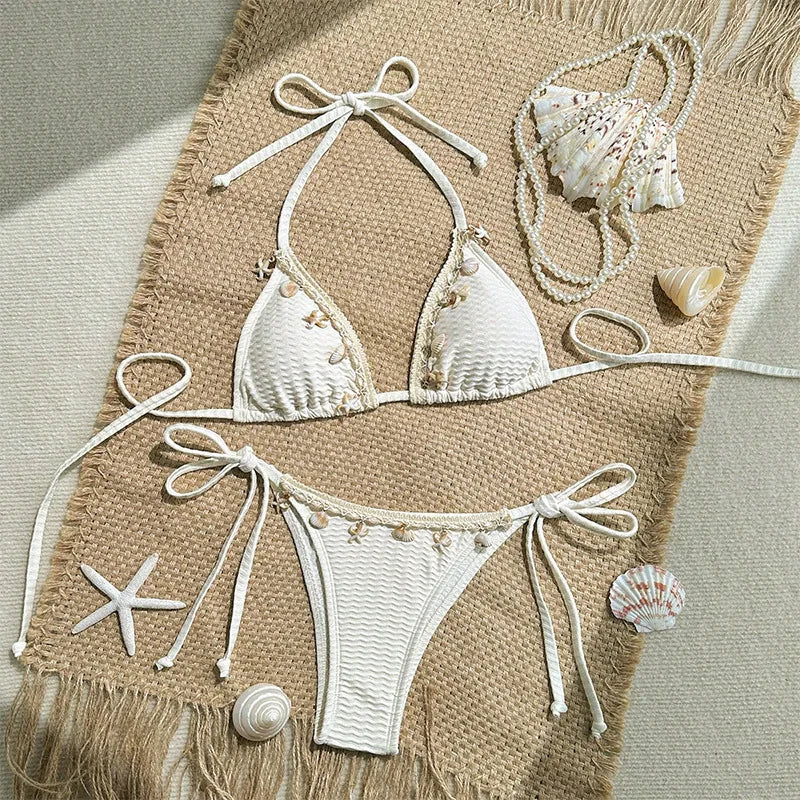 2 Piece Bikini Set Solid Swimwear Women's Swimsuit Bikini for Ladies