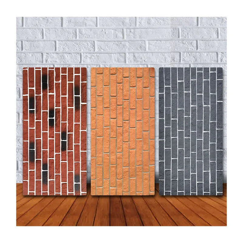 Modern 3D Brick Wall Panel Solid Surface ArtificialStone Decorative WallCladding Waterproof Polyurethane Facingbricks Hotels