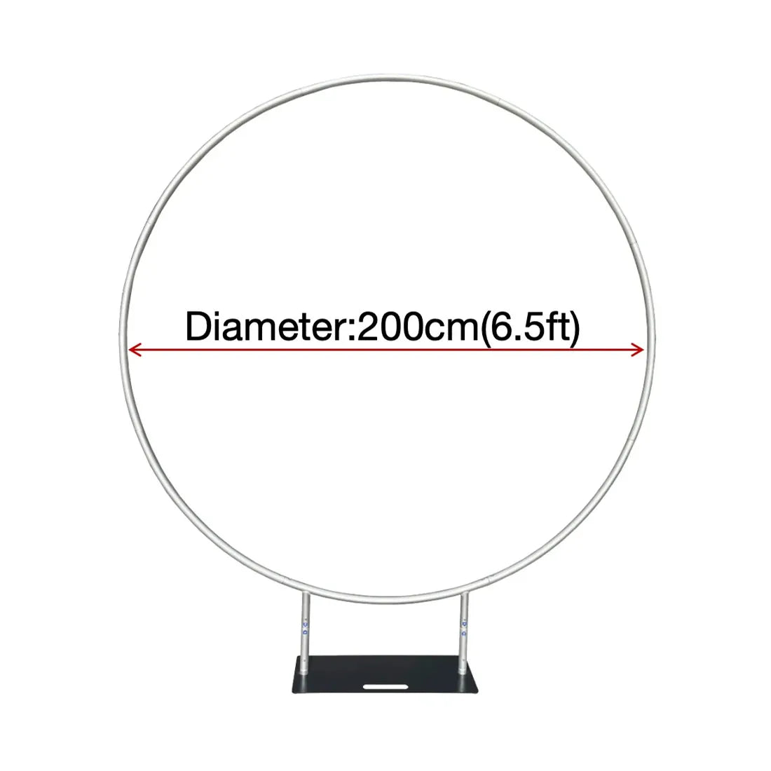 5ft 6ft 6.5ft 7.2ft Customized Birthday Wedding Party Decoration Aluminum Alloy Tube Material Circle Round Backdrop Stand