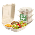 Take Bagasse Lunch Box Custom Compostable Foldable 123456 Compartment Biodegradable Eco-Friendly Noodle Food Container