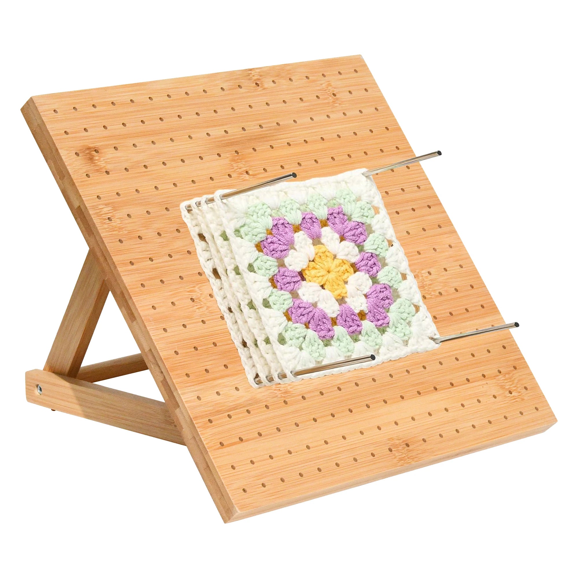 2026 18mm Customized Wood Blocking Board for Crocheting Granny Set Pegs Knitting Needles Foam Crochet Square Stylish Tool