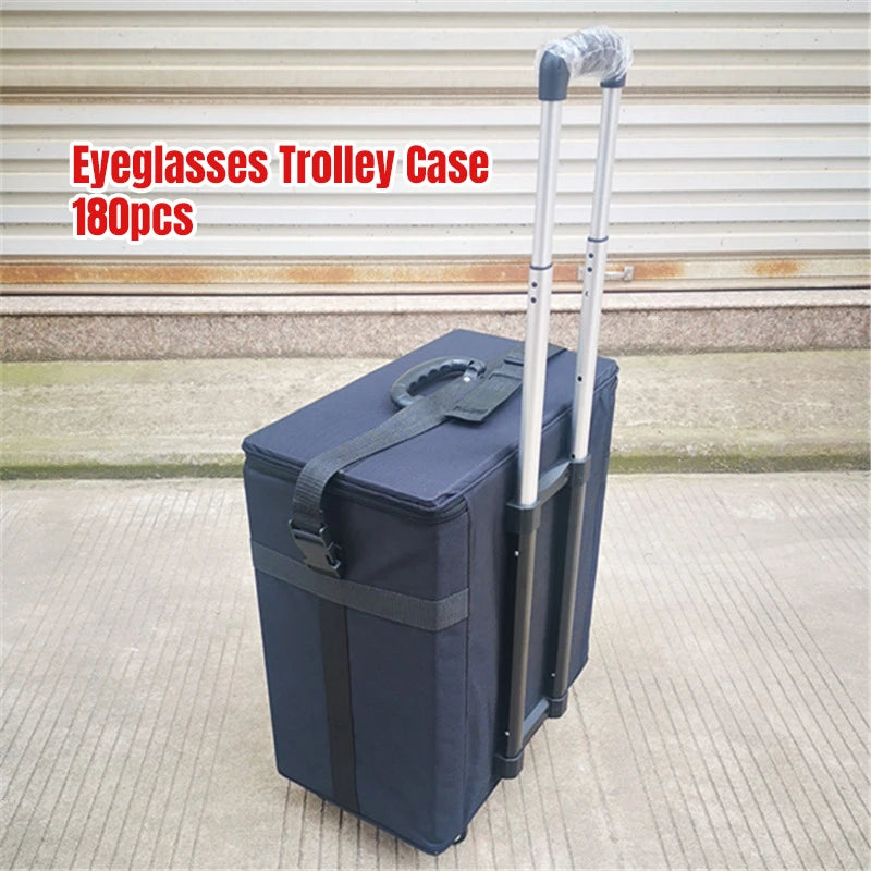 Best Quality 180 Pairs Optical Frame Suitcase Portable Eyewear Draw Box Eyeglasses Display Cases Spectacle Storage Container