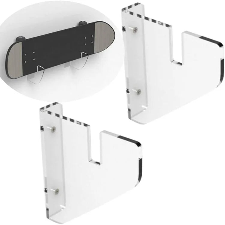 Floating Wall Mounted Acrylic Skateboard Display Rack and Storage Hanger