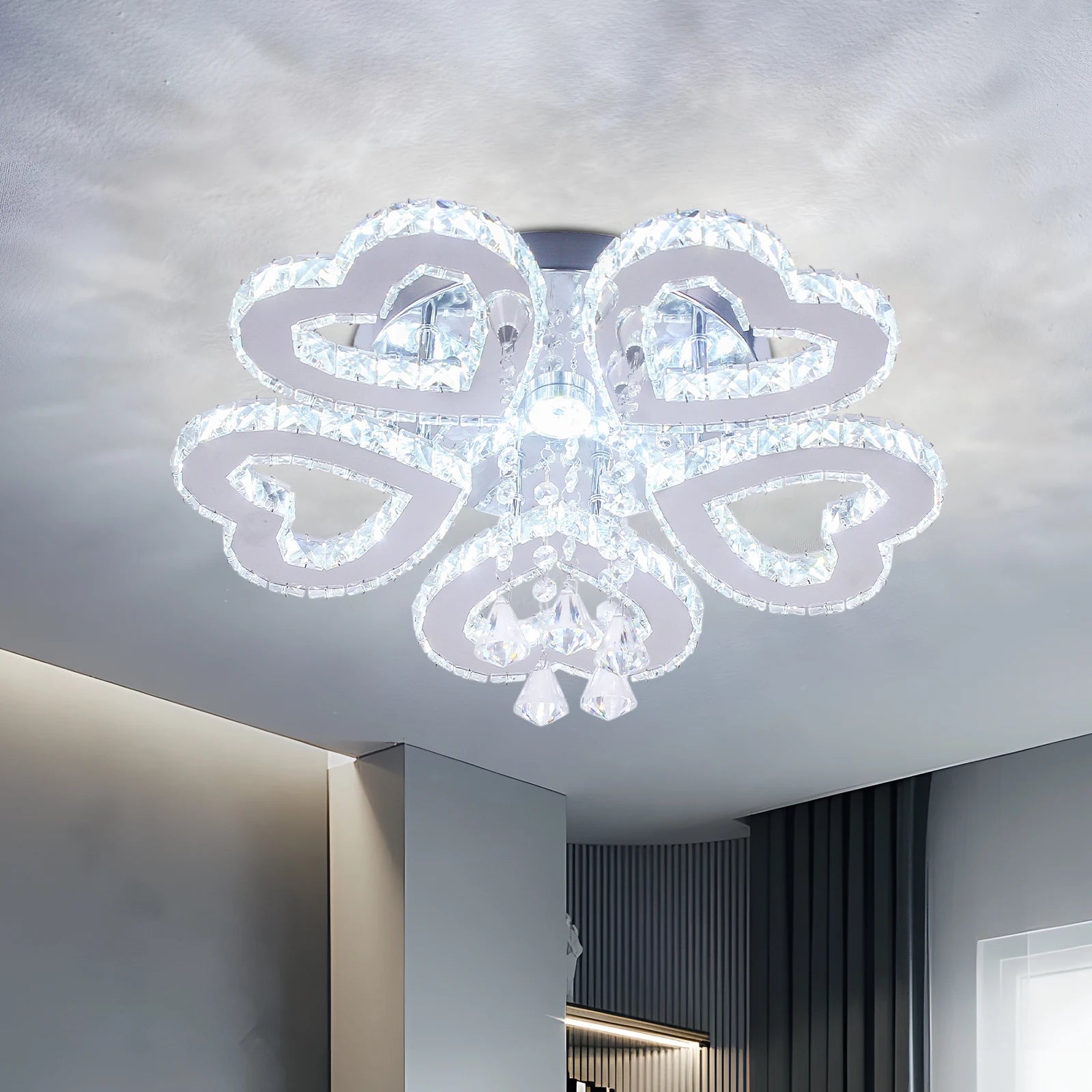 Crystal Ceiling Light Modern LED Lamp Home Living Room Decoration Luxury Chandelier Pendant Lights