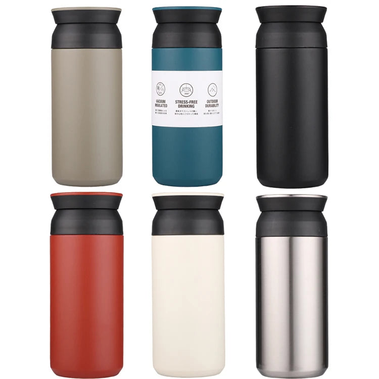 Customize Print Japanese Mug With Logo Cold Insulated Drinking Thermos Bottles Camping Coffee Thermo Flask Double Wall