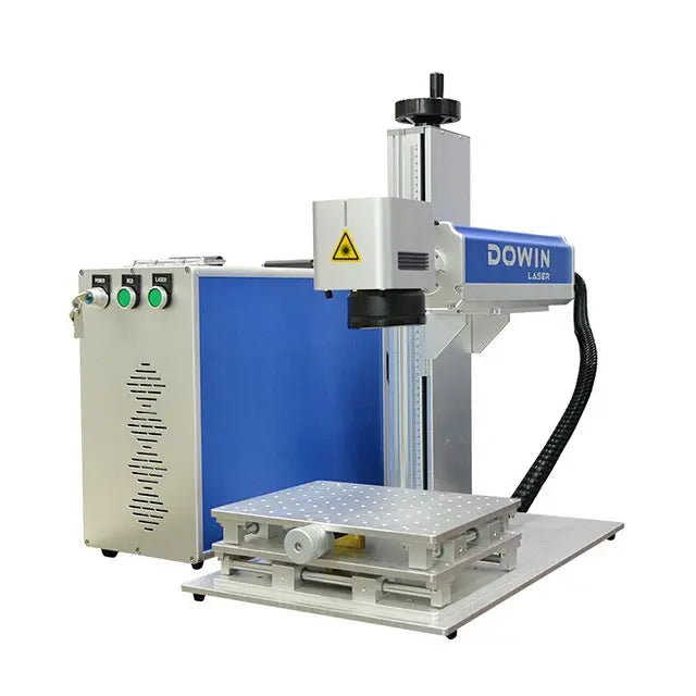 DOWIN Split Desktop  50w Raycus Fiber Laser Marking Machine with Rotary