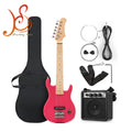 HUASHENG Popular 30 Inch Kids Electric Guitar OEM ODM Musical Instrument Toy Small Kid Electric Guitar Kit with Bag Amplifier