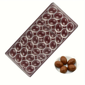 Transparent Polycarbonate Chocolate Bar Moulds Oval Egg Shape Plastic Chocolate Mold Making Tray