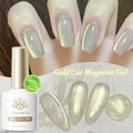 BORN PRETTY Newest Fall Autumn Cateye Gel Nail Colour TPO Hema Free Gold Brown Cat's Eye Uv Gel Polish with Custom Logo