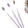 BW33 3pcs Purple 11mm Resin Gel Liner Brush Set Custom Logo Nail Art Tools for Manicure Pedicure Paint