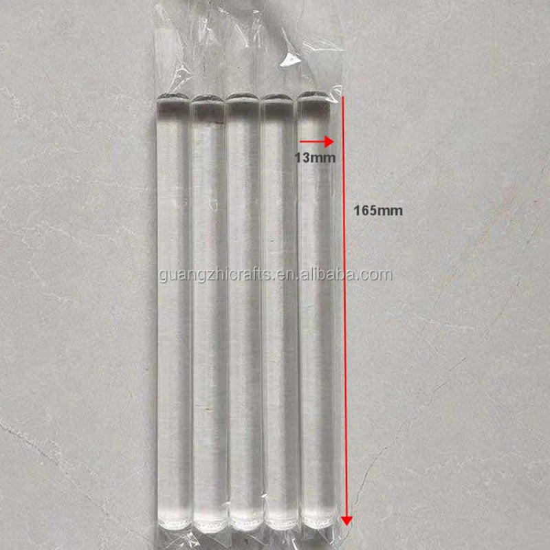 165X13mm Acrylic Mini Rolling Pin Non-Stick Clear Rolling Pin