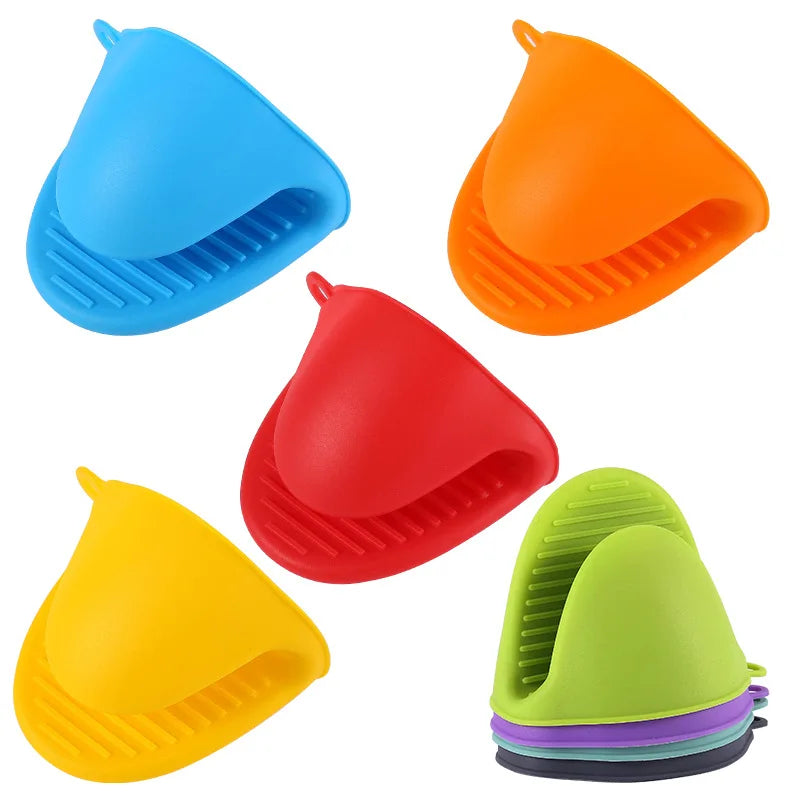 Thickened Anti-Slip Silicone Oven Mitts Heat Insulation Hand Clip for Microwave Oven Essential Kitchen Tools
