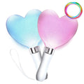 Glowing LED Light Stick Heart Shape LED Flashing Magic Wands 15 Colors Changeable Cheer Stick Light Wedding Party Event Lighting