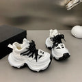 Genuine Leather Daddy Shoes Women's Spring New Double-strap Explosive Muffin Thick Sole to Increase the Casual Sneaker Trend