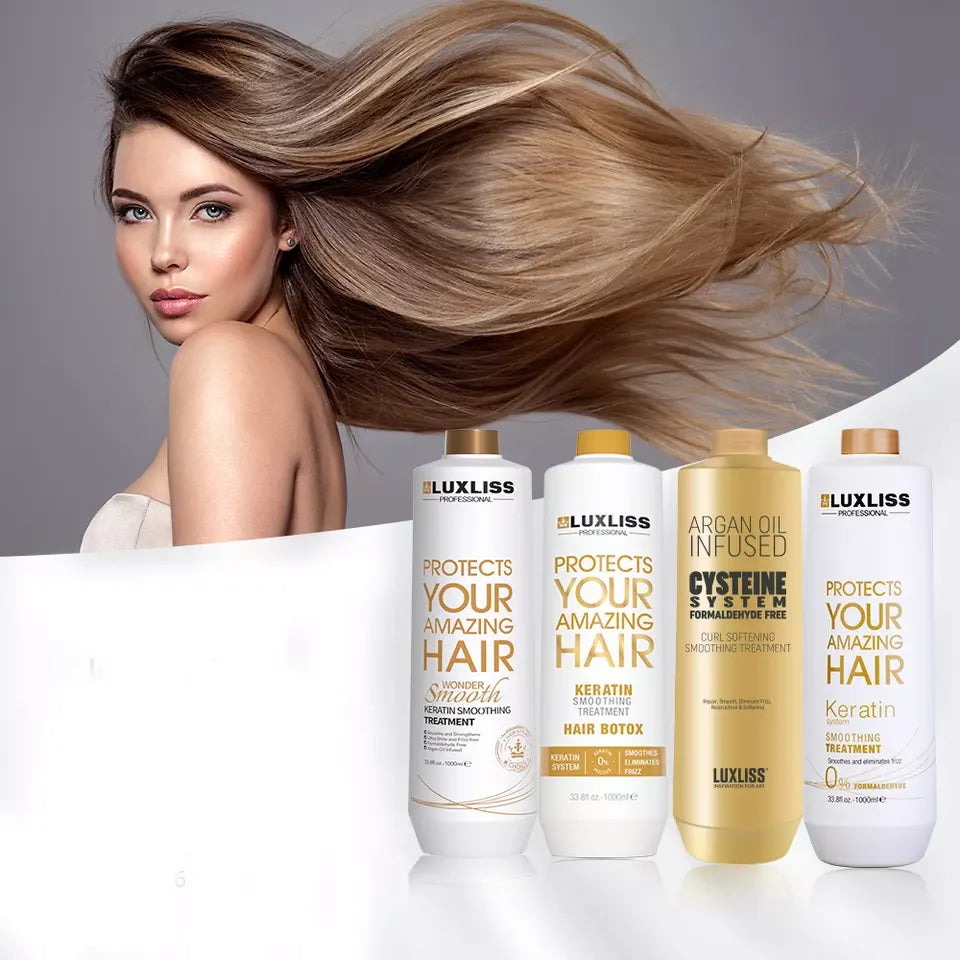 Wholesale Product Luxliss Keratin Hair Treatment Cream Set for Hair Smoothing and Straightening Hair Treatment Crea