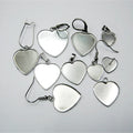 Stainless Steel Jewelry DIY Peach Love Heart Pendant Sticky Gemstone Bottom Bracket Bracelet Earrings Ring Buckle Base Setting