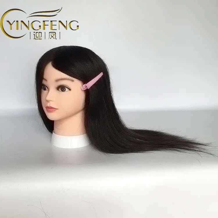 Cosmetology 100% Real Human Hair Salon Practice Hairdresser Training Head Mannequin Dummy Doll Mannequin Head