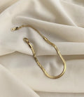 Joolim Stylish Stainless Steel Gold Plated Herringbone Bracelet Stainless Steel Chain Bracelet Wholesale