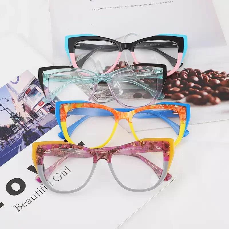 Colorful  Eyeglasses Frames Acetate Thick Eyewear Eyeglass Frames Optical