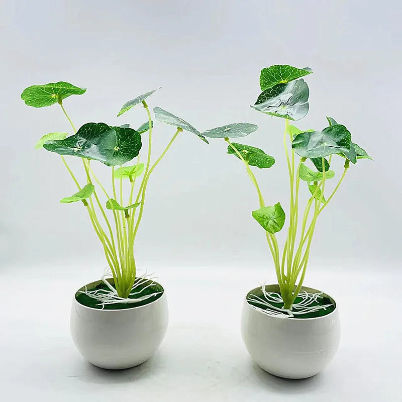 I840 Artificial Plant Potted Small Leaf Potted Mini Ornament Wholesale Turtle Back Leaf