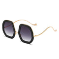 Luxury Women Big Oversized Sunglasses 2022 New Arrival Bling Sunglasses Trendy Metal Frame Personality Sunglasses