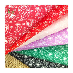 Paisley Designs 100% Organic Cotton Poplin Fabric Custom Printed for Girls/Boys Shirts and Craft Accessories