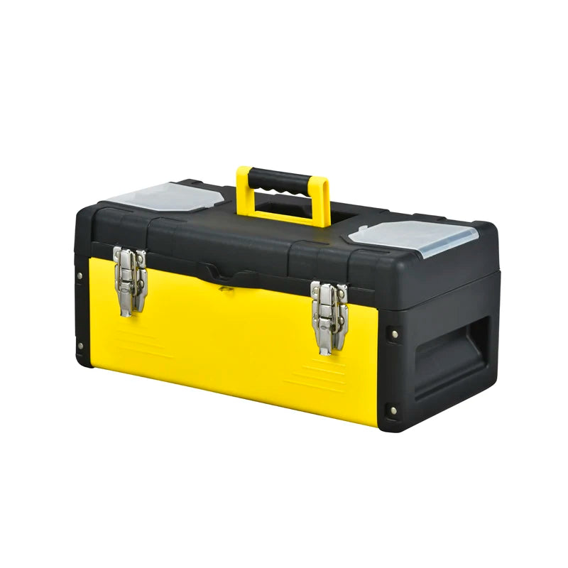 JMST CE 16'' Plastic Waterproof Yellow & Black Portable Lockable Two Layers 400x190x185mm Tool Box ODM OEM