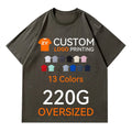 ZYtshirt 220gsm Custom LOGO Short Sleeve Puff Tees Crewneck Dtf t Shirt Embroidery Screen Printing Oversized Tshirt
