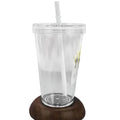 BPA free 12oz double wall transparent tumbler water bottle acrylic plastic mugs tumbler cups in bulk with straw and lid
